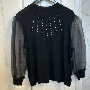 Black blouse with bling